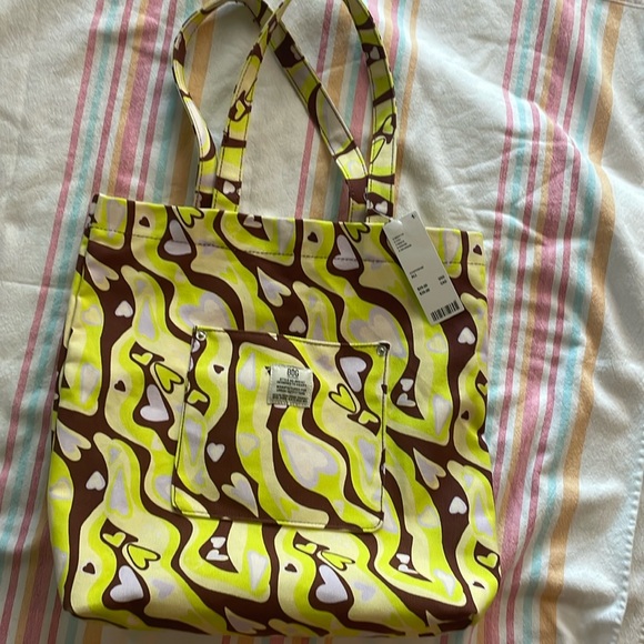 New Urban outfitters colorful tote bag. 1 inside zipper pocket 1 outside pocket - Picture 1 of 5